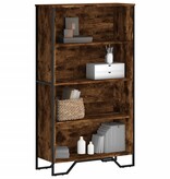 VidaXL Boekenkast 80x31x137,5 cm bewerkt hout gerookt eikenkleurig