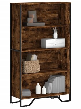 VidaXL Boekenkast 80x31x137,5 cm bewerkt hout gerookt eikenkleurig