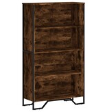 VidaXL Boekenkast 80x31x137,5 cm bewerkt hout gerookt eikenkleurig