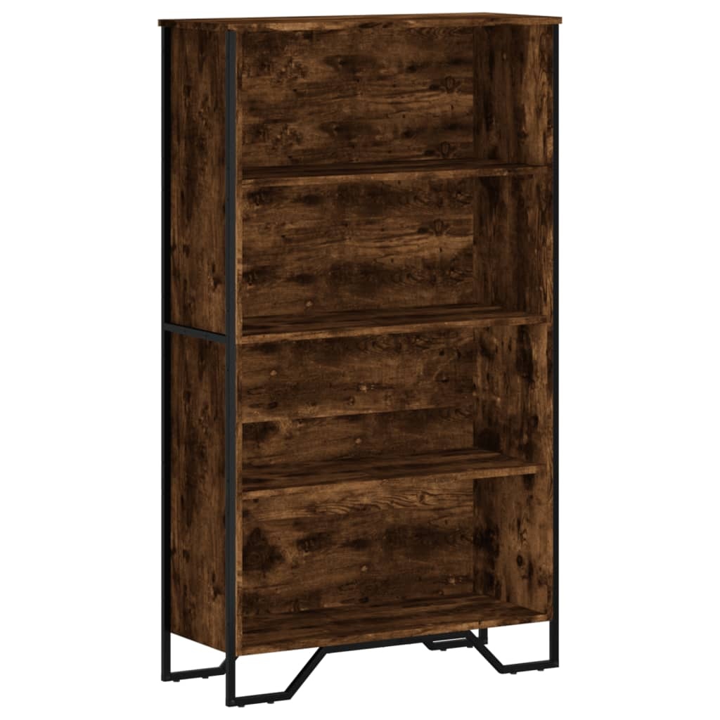 VidaXL Boekenkast 80x31x137,5 cm bewerkt hout gerookt eikenkleurig