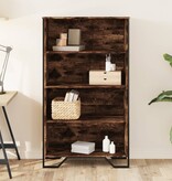 VidaXL Boekenkast 80x31x137,5 cm bewerkt hout gerookt eikenkleurig