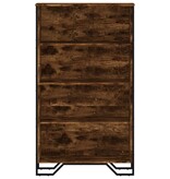 VidaXL Boekenkast 80x31x137,5 cm bewerkt hout gerookt eikenkleurig