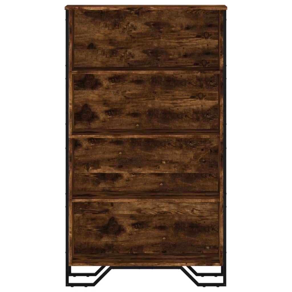VidaXL Boekenkast 80x31x137,5 cm bewerkt hout gerookt eikenkleurig