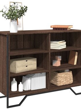 VidaXL Dressoir 101x35,5x74,5 cm bewerkt hout bruin eikenkleur