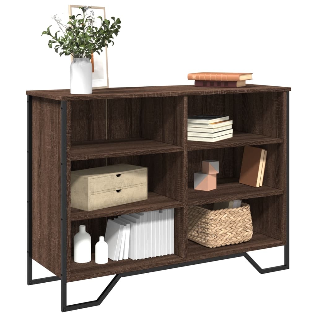 VidaXL Dressoir 101x35,5x74,5 cm bewerkt hout bruin eikenkleur