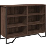 VidaXL Dressoir 101x35,5x74,5 cm bewerkt hout bruin eikenkleur