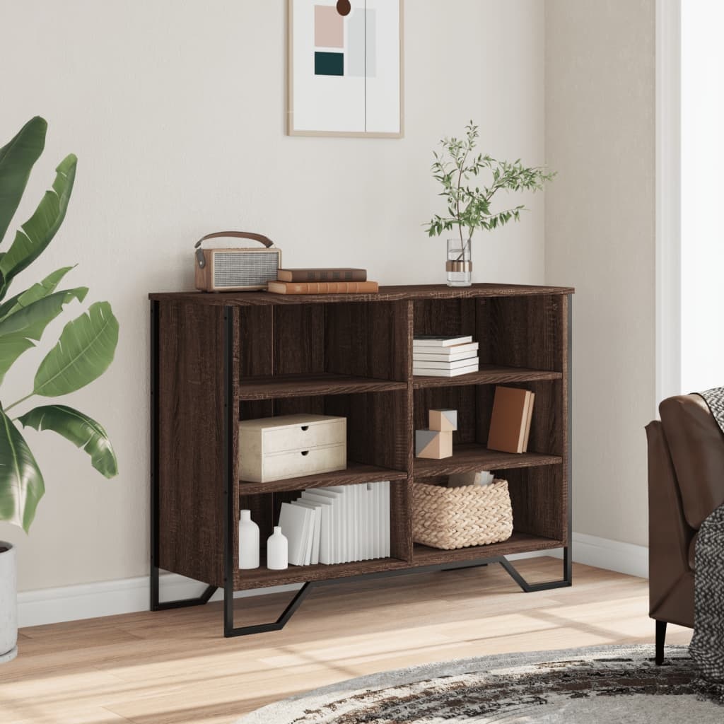 VidaXL Dressoir 101x35,5x74,5 cm bewerkt hout bruin eikenkleur