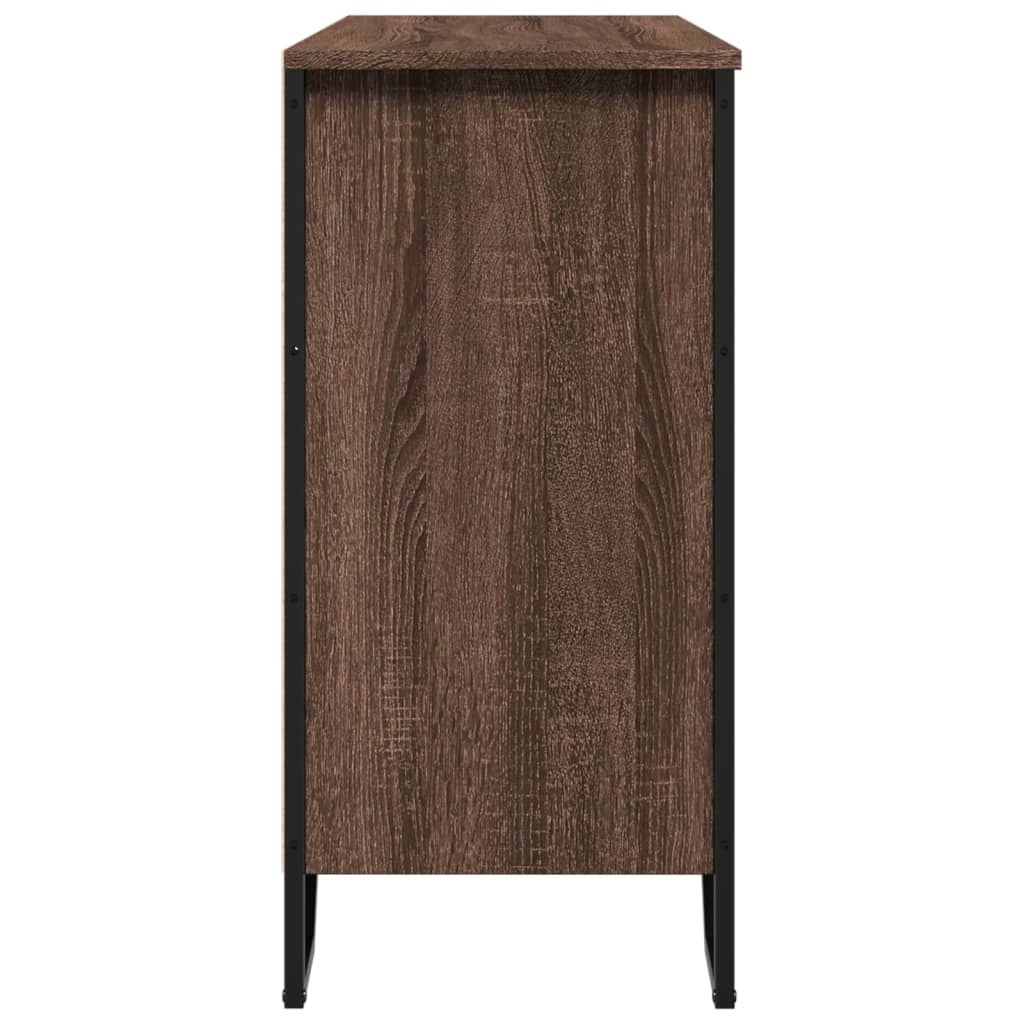 VidaXL Dressoir 101x35,5x74,5 cm bewerkt hout bruin eikenkleur