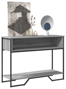 VidaXL Wandtafel 100x35x74,5 cm bewerkt hout grijs sonoma eikenkleurig