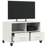 VidaXL Tv-meubel 68x39x43,5 cm koudgewalst staal wit