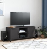 VidaXL Tv-meubel 100,5x39x43,5 cm koudgewalst staal zwart