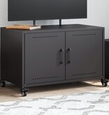VidaXL Tv-meubel 68x39x43,5 cm koudgewalst staal zwart