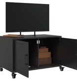 VidaXL Tv-meubel 68x39x43,5 cm koudgewalst staal zwart