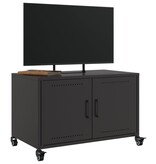 VidaXL Tv-meubel 68x39x43,5 cm koudgewalst staal zwart