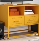 VidaXL Tv-meubel 68x39x60,5 cm staal mosterdgeel