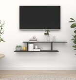 VidaXL Tv-wandschap 125x18x23 cm bewerkt hout zwart