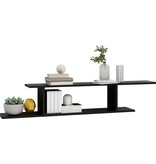 VidaXL Tv-wandschap 125x18x23 cm bewerkt hout zwart
