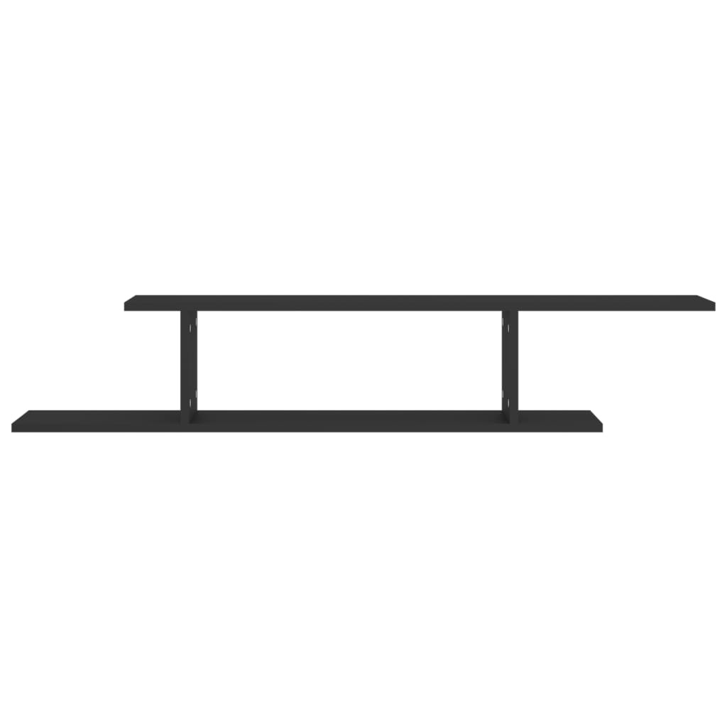 VidaXL Tv-wandschap 125x18x23 cm bewerkt hout zwart