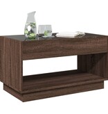 VidaXL Salontafel met Infinity LED 90x50x50 cm bruin eikenkleurig