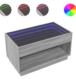 VidaXL Salontafel met Infinity LED 90x50x50 cm grijs sonoma eikenkleur
