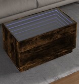 VidaXL Salontafel met Infinity LED 90x50x50 cm gerookt eikenkleurig