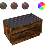 VidaXL Salontafel met Infinity LED 90x50x50 cm gerookt eikenkleurig