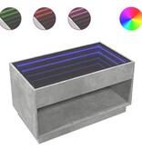 VidaXL Salontafel met Infinity LED 90x50x50 cm betongrijs