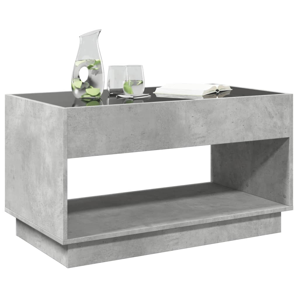 VidaXL Salontafel met Infinity LED 90x50x50 cm betongrijs