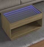 VidaXL Salontafel met Infinity LED 90x50x50 cm sonoma eikenkleurig