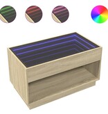 VidaXL Salontafel met Infinity LED 90x50x50 cm sonoma eikenkleurig
