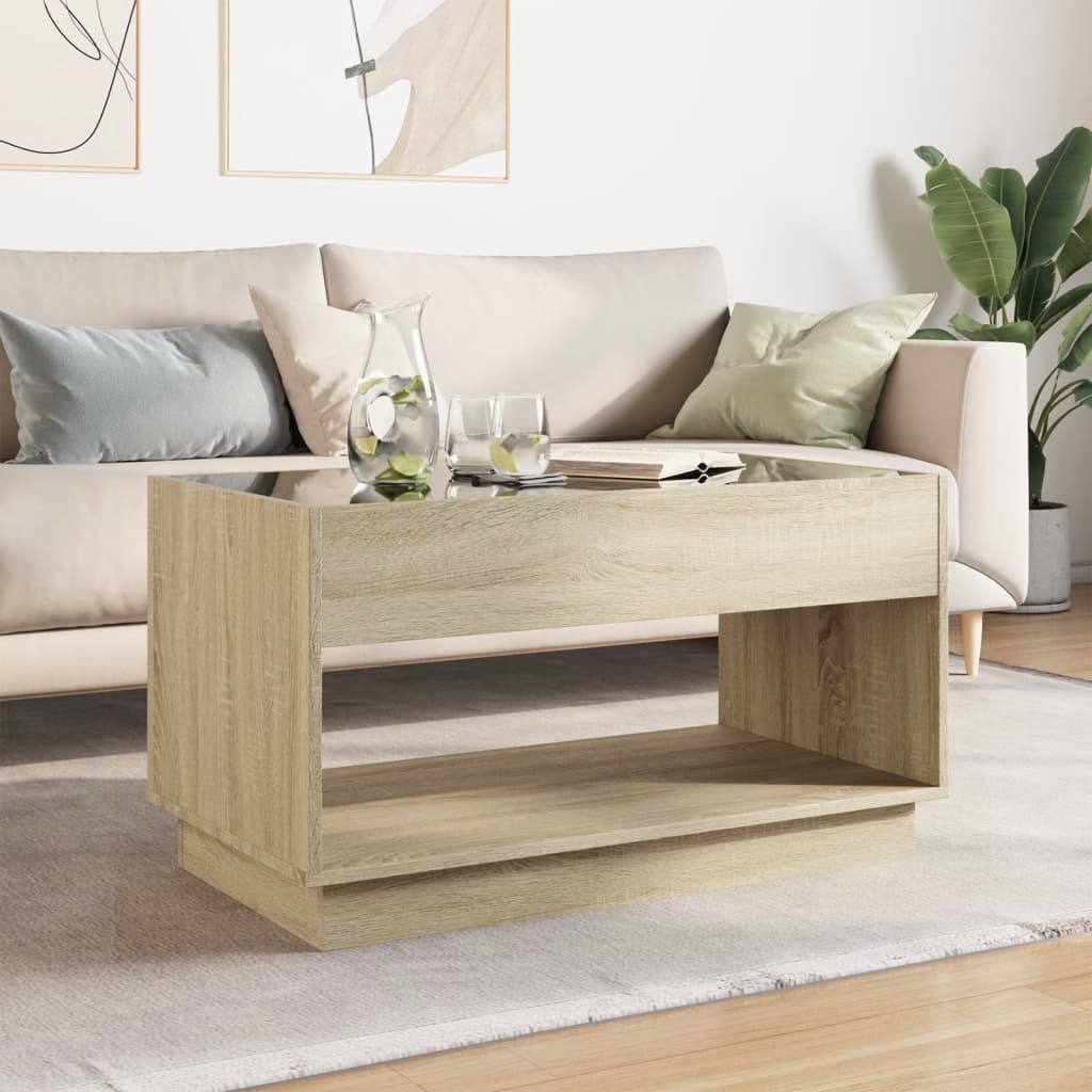 VidaXL Salontafel met Infinity LED 90x50x50 cm sonoma eikenkleurig