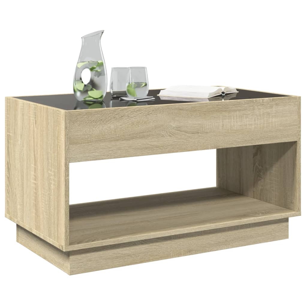 VidaXL Salontafel met Infinity LED 90x50x50 cm sonoma eikenkleurig