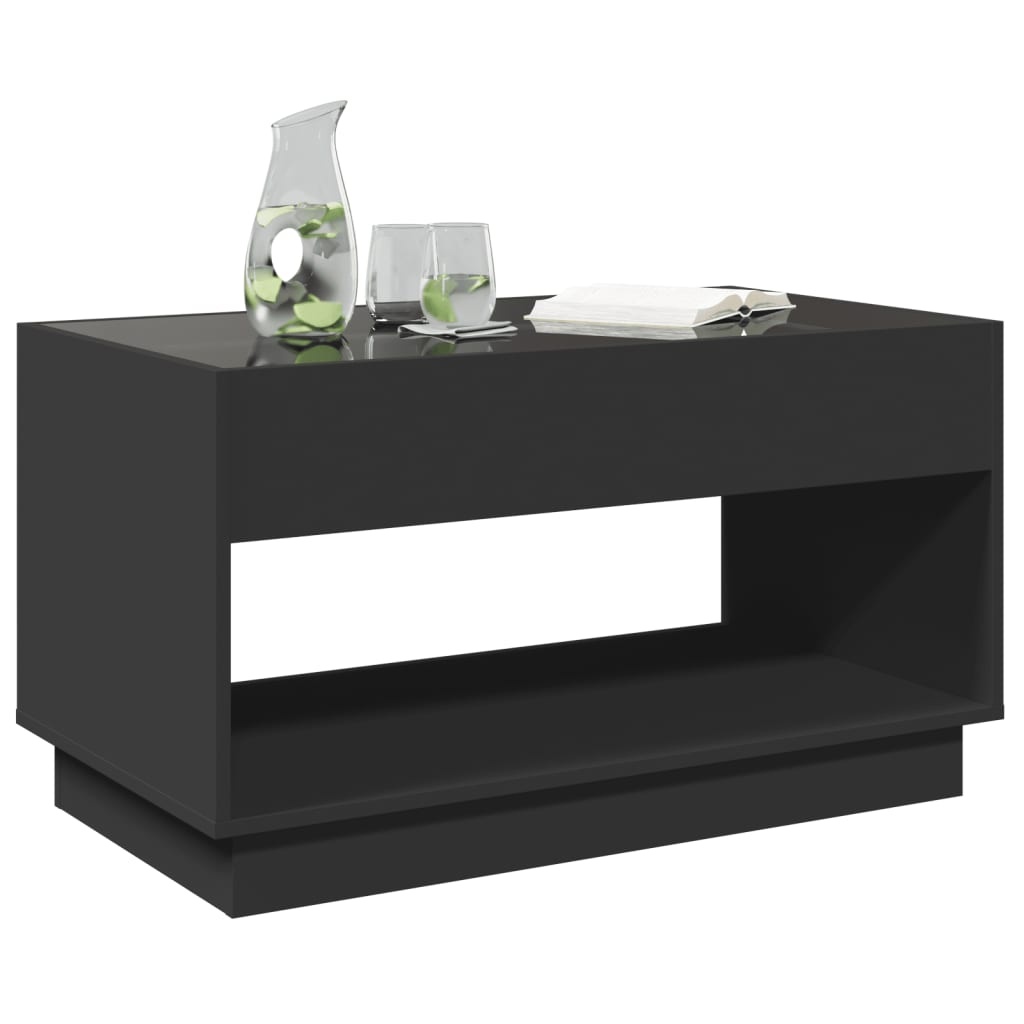 VidaXL Salontafel met Infinity LED 90x50x50 cm zwart