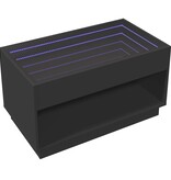 VidaXL Salontafel met Infinity LED 90x50x50 cm zwart