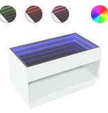 VidaXL Salontafel met Infinity LED 90x50x50 cm wit