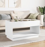 VidaXL Salontafel met Infinity LED 90x50x50 cm wit