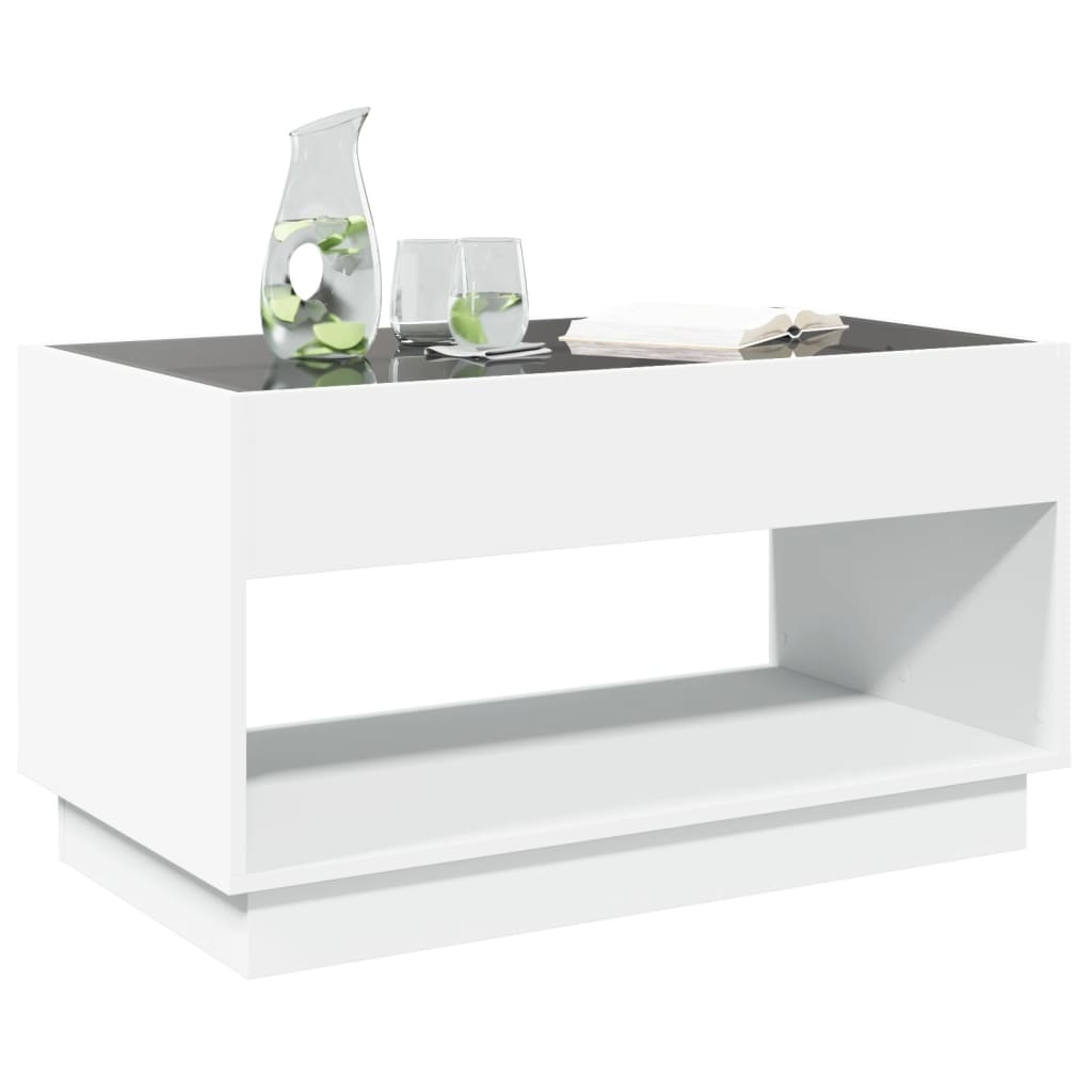 VidaXL Salontafel met Infinity LED 90x50x50 cm wit