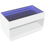 VidaXL Salontafel met Infinity LED 90x50x50 cm wit