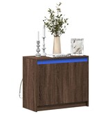 VidaXL Dressoir met LED 72x34x61 cm bewerkt hout bruin eikenkleur
