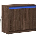 VidaXL Dressoir met LED 72x34x61 cm bewerkt hout bruin eikenkleur
