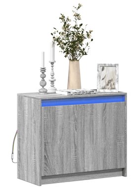 VidaXL Dressoir met LED 72x34x61 cm bewerkt hout grijs sonoma eiken