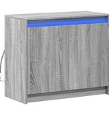 VidaXL Dressoir met LED 72x34x61 cm bewerkt hout grijs sonoma eiken