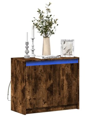 VidaXL Dressoir met LED 72x34x61 cm bewerkt hout gerookt eikenkleurig