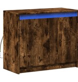 VidaXL Dressoir met LED 72x34x61 cm bewerkt hout gerookt eikenkleurig