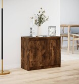 VidaXL Dressoir met LED 72x34x61 cm bewerkt hout gerookt eikenkleurig