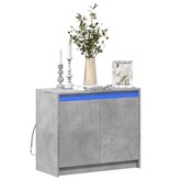 VidaXL Dressoir met LED 72x34x61 cm bewerkt hout betongrijs