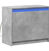 VidaXL Dressoir met LED 72x34x61 cm bewerkt hout betongrijs