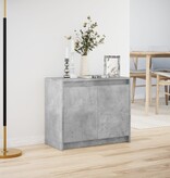 VidaXL Dressoir met LED 72x34x61 cm bewerkt hout betongrijs
