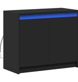 VidaXL Dressoir met LED 72x34x61 cm bewerkt hout zwart