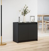 VidaXL Dressoir met LED 72x34x61 cm bewerkt hout zwart